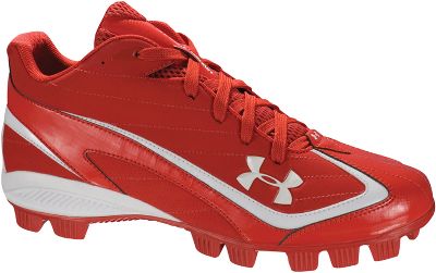 Under Armour Leadoff III Mid Molded Red Cleats