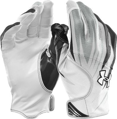 Under Armour Youth BLUR Wht/Blk Receiver Gloves