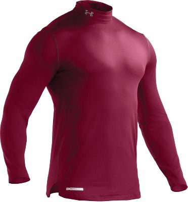Under Armour Men's ColdGear Maroon Fitted Mock