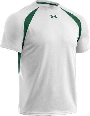 Under Armour Youth Clutch Wht/Grn Short Sleeve Shirt