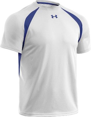 Under Armour Youth Clutch Wht/Roy Short Sleeve Shirt