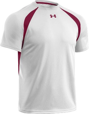 Under Armour Youth Clutch Wht/Mar Short Sleeve Shirt