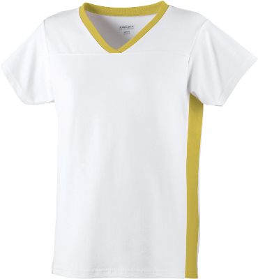 Augusta Ladies White/Gold Football T-Shirt