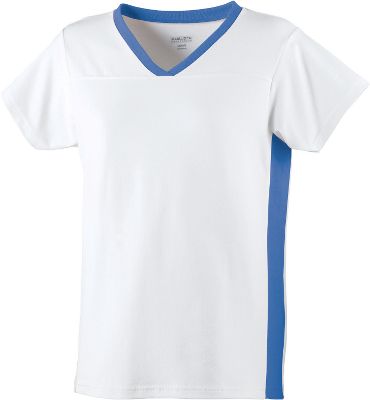 Augusta Ladies White/Royal Football T-Shirt