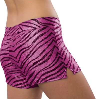 Pizzazz Youth Hot Pink Zebra Glitter Shorts