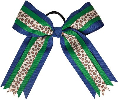 Powerbows Large Two-Toned Leopard Print Cheer Bow
