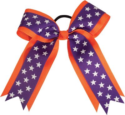 Powerbows Large Two-Toned Star Pattern Cheer Bow