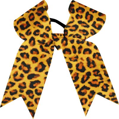 Powerbows Large Basic Leopard Print Cheer Bow