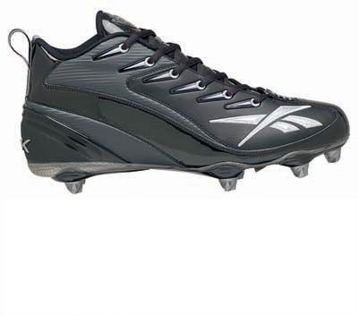 Reebok Men's 4 Speed III Mid Blk/Car SD2 Football Cleats