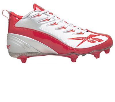 Reebok Men's 4 Speed III Mid SD2 Wht/Red Football Cleats