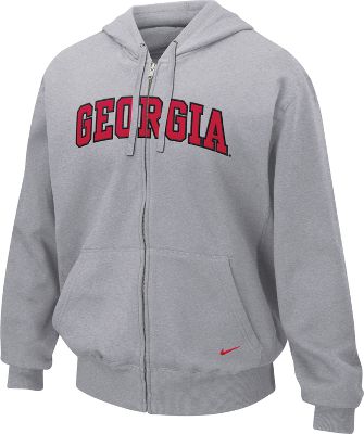 Nike Men's NCAA Full-Zip Grey Georgia Hoodie