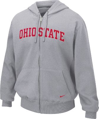Nike Men's NCAA Full-Zip Grey Ohio St. Hoodie