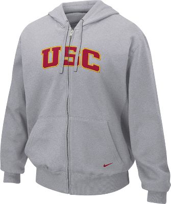 Nike Men's NCAA Full-Zip Grey USC Hoodie