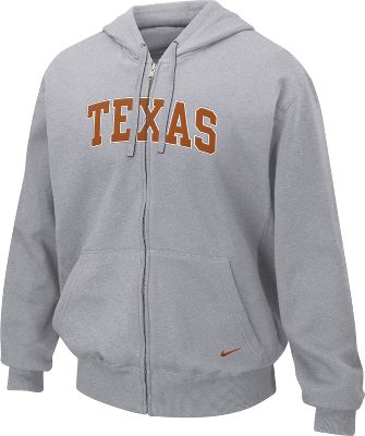 Nike Men's NCAA Full-Zip Grey Texas Hoodie