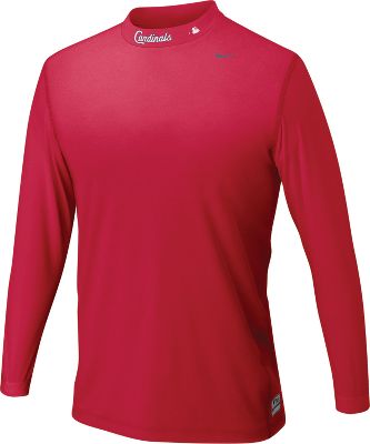 Nike Men's MLB Cardinals Longsleeve Mock Shirt