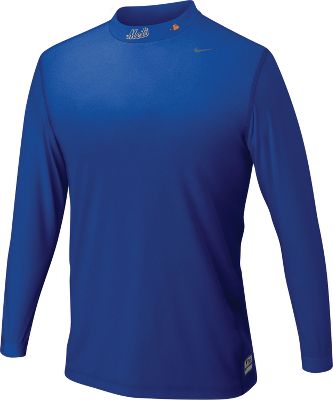 Nike Men's MLB NY Mets Longsleeve Mock Shirt