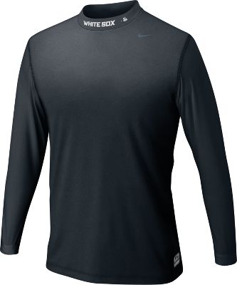 Nike Men's MLB White Sox Longsleeve Mock Shirt