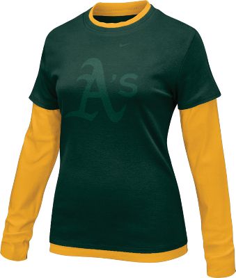 Nike Women's MLB Oakland 2-N-1 Double Layer Shirt