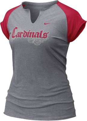 Nike Women's MLB Cardinals Raglan Tissue T-shirt