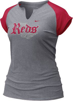Nike Women's MLB Reds Raglan Tissue T-shirt