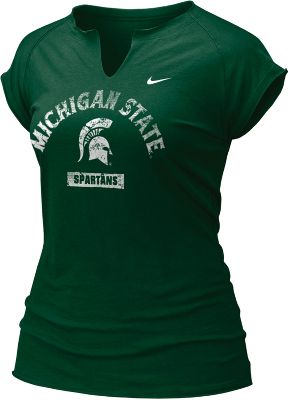 Nike Women's NCAA Michigan St. Raglan Tissue T-Shirt