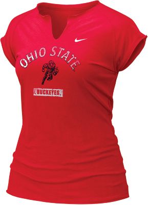 Nike Women's NCAA Ohio State Raglan Tissue T-Shirt
