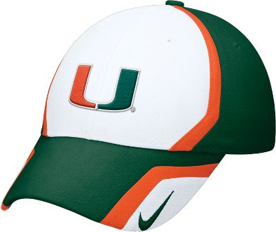 Nike Men's NCAA Miami Sideline Swoosh Flex Cap