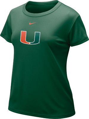 Nike Women's NCAA Miami Nike-FIT Logo T-Shirt