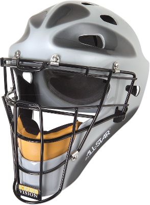Baseball All Star 2 Tone MVP Catchers Helmet 2200TT Silver