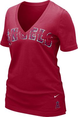 Nike Women's MLB Angels My Team V-Neck T-Shirt