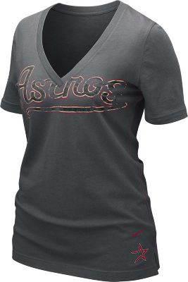 Nike Women's MLB Astros My Team V-Neck T-Shirt