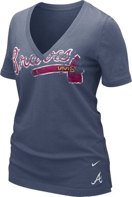 Nike Women's MLB Braves My Team V-Neck T-Shirt