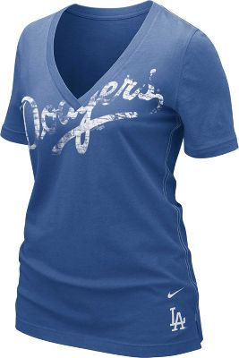 Nike Women's MLB Dodgers My Team V-Neck T-Shirt