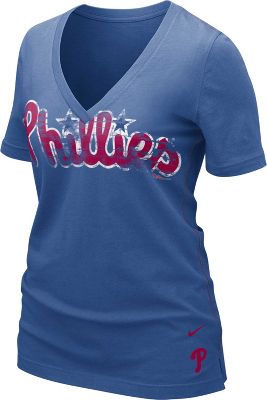 Nike Women's MLB Phillies My Team V-Neck T-Shirt
