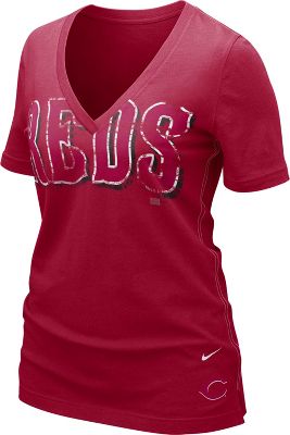 Nike Women's MLB Reds My Team V-Neck T-Shirt