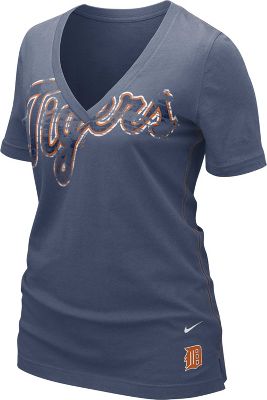 Nike Women's MLB Tigers My Team V-Neck T-Shirt
