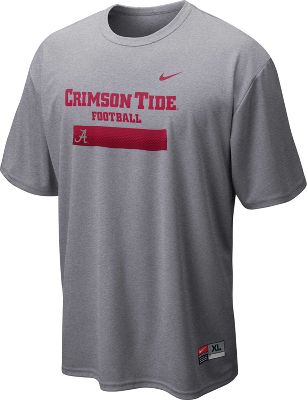 Nike Men`s NCAA Alabama Weight Room Dri-FIT Shirt