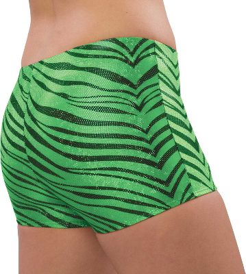 Pizzazz Youth Lime Zebra Glitter Boy Cut Brief