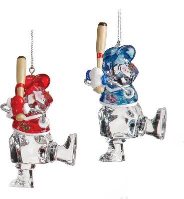 Softball - Roman Baseball Batter Ornament  - Red - Softball Holiday Items