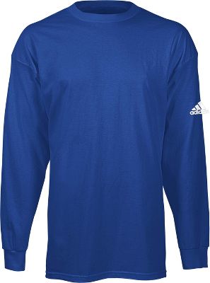 Adidas Performance Logo Long Sleeve Shirt Mens White Navy | eBay
