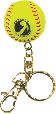 Markwort Mini Yellow Fastpitch Ball Keychain