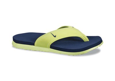 Nike Women's Grey/Navy Celso Thong Plus Slides