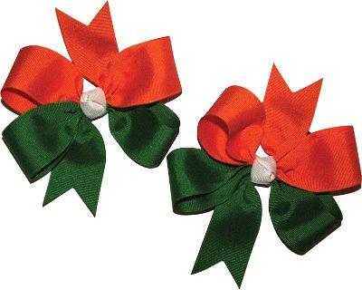 Power Bows Two-Tone Pig-Tail Hair Bow