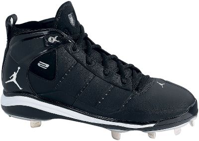 Nike Men's Jeter Vital Black Mid Metal Baseball Cleats