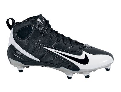Nike Men's Super Speed D Mid Black/White Football Cleat