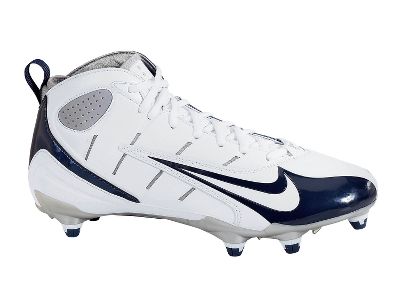 Nike Men's Super Speed D Mid White/Navy Football Cleat