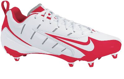 Nike Men's Speed D Low White/Scarlet Football Cleat