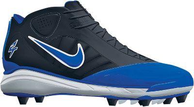 Nike Men's LT-D Mid Football Cleat in Black/Royal