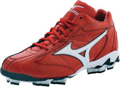 Baseball Mizuno Franchise Mid Baseball Cleats ScarletWhite