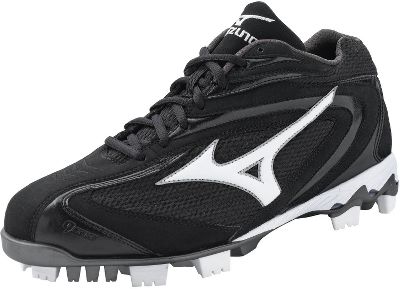 Mizuno Men's Lite Blaze Mid Baseball Cleats Black/White